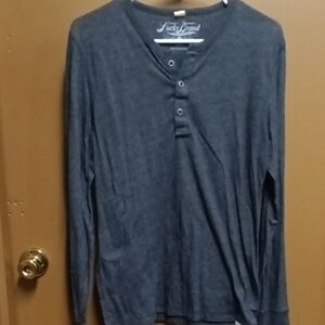 Lucky Brand Dark Gray Long Sleeve Henley
